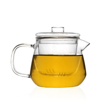 Chai Pot - Glass Tea Pot with Infuser & Lid (650 ml)
